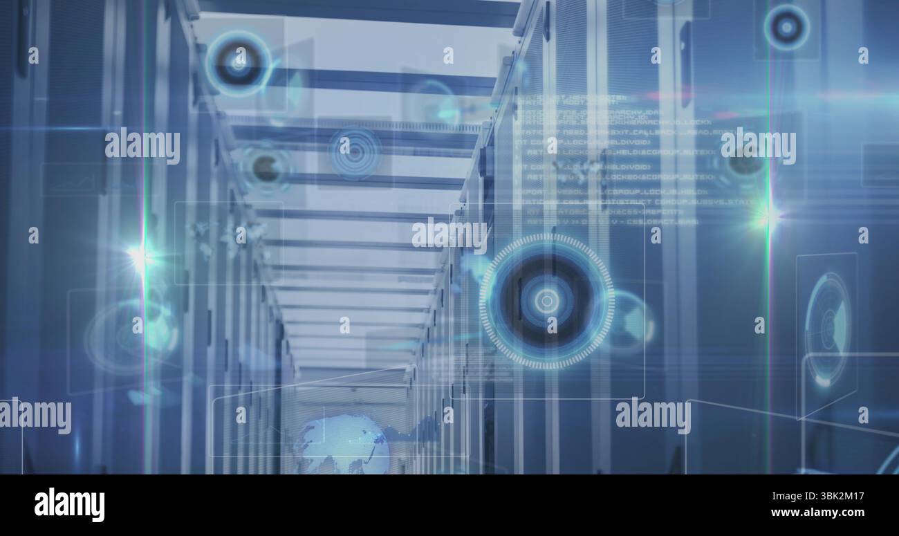 Server racks lining aisle user hi-res stock photography and images - Alamy