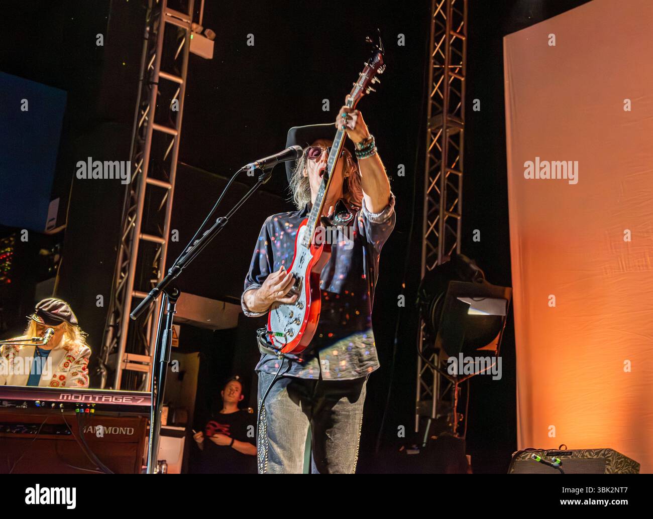Leeds, UK. 17th June, 2025. Mike Scott, lead singer and founding member ...