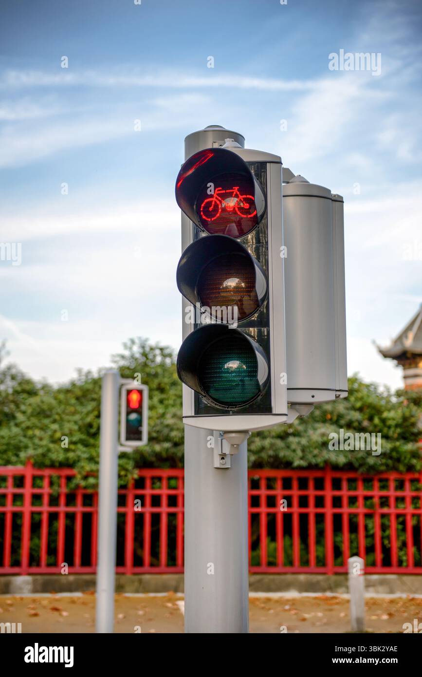 Closeup photo of some traffic lights showing red hi-res stock ...