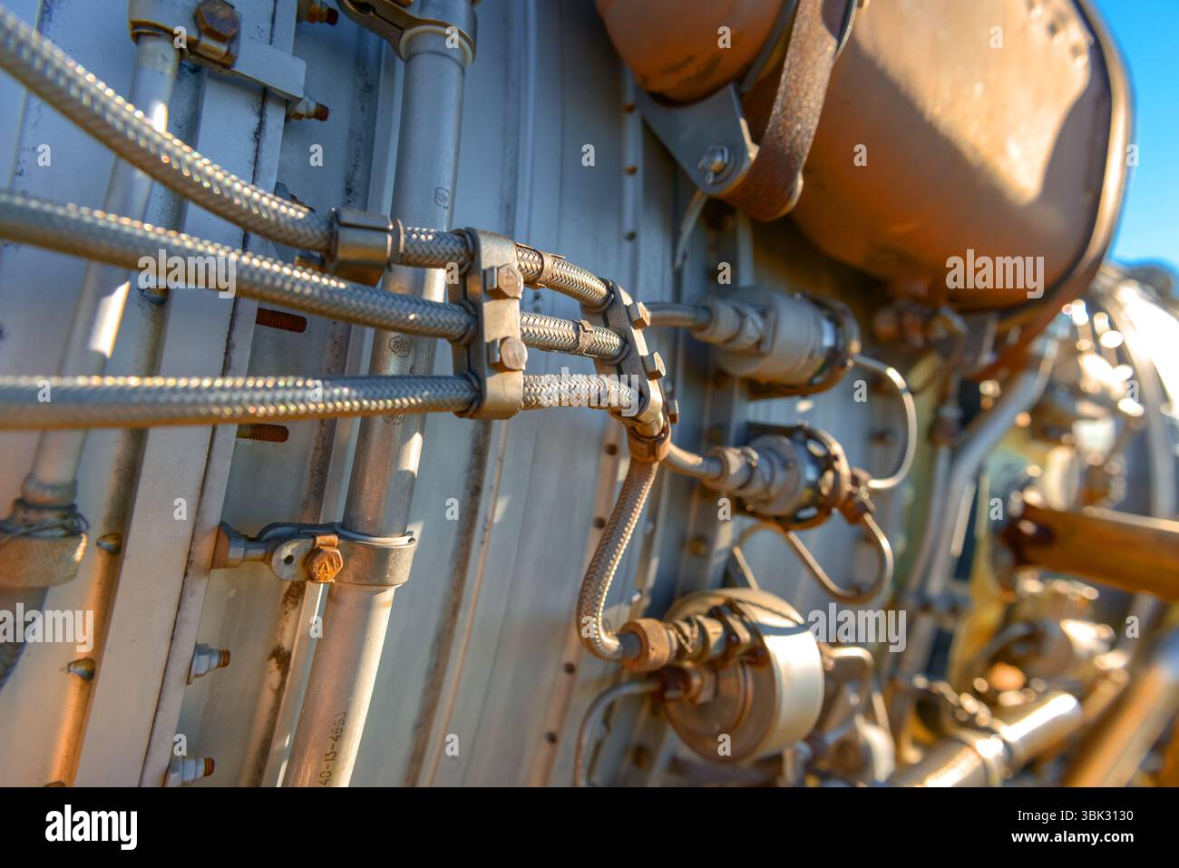 Jet engine of a fighter plane closeup photo Stock Photo - Alamy