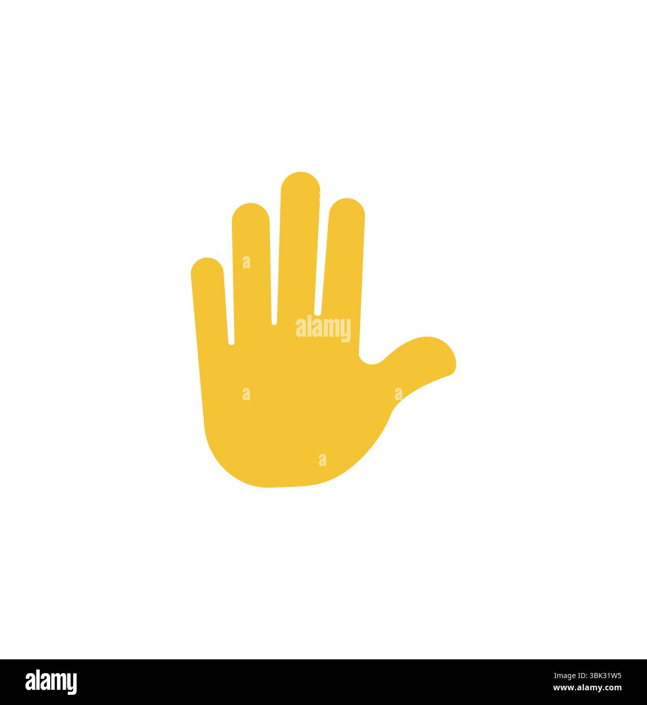 raised hand emoji symbol sign icon vector illustration Stock Vector ...