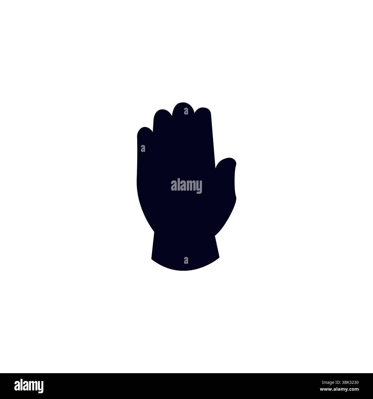 raised hand emoji symbol sign icon vector illustration Stock Vector ...