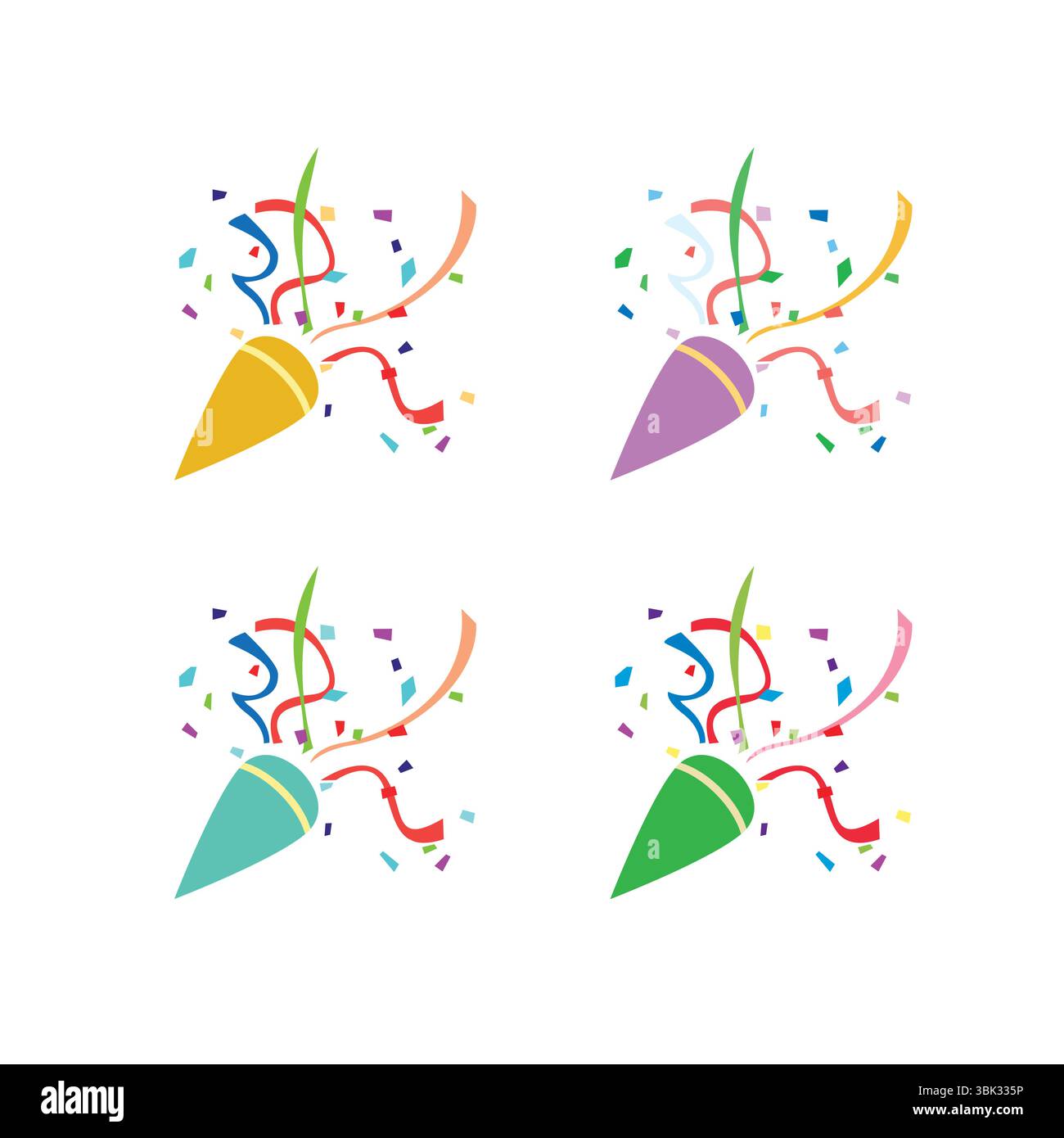 party popper confetti celebration emoji symbol sign icon vector ...