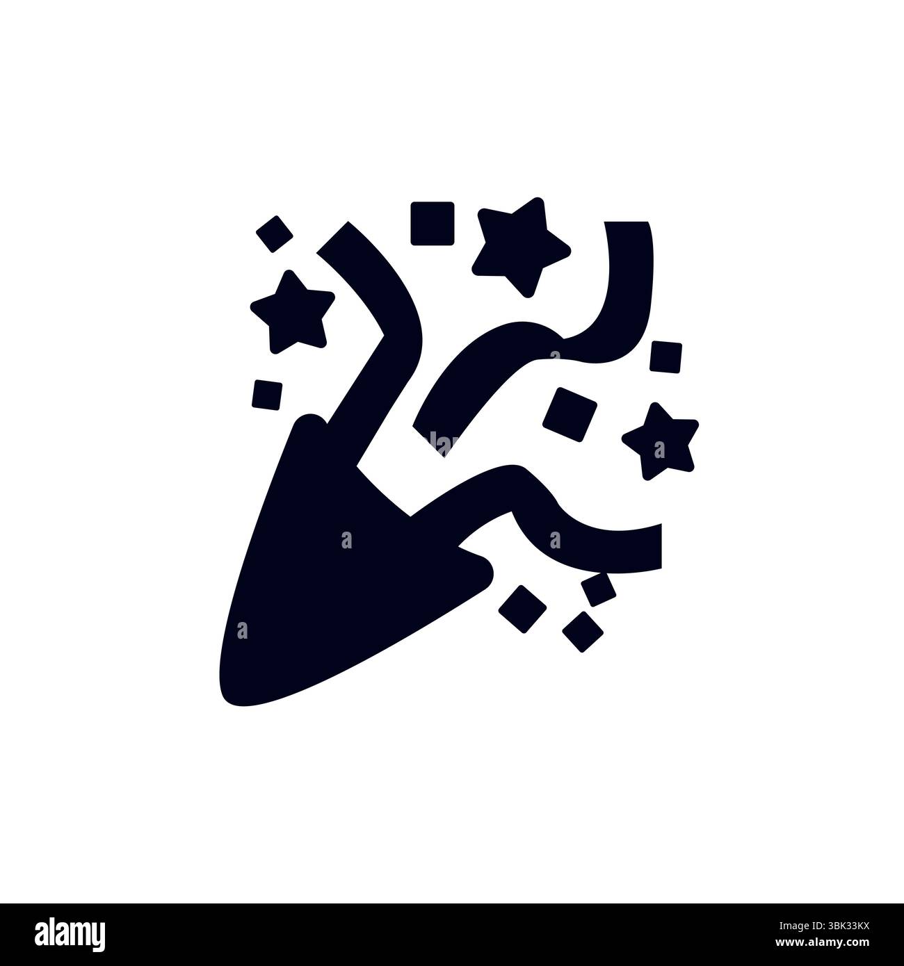 party popper confetti celebration emoji symbol sign icon vector ...