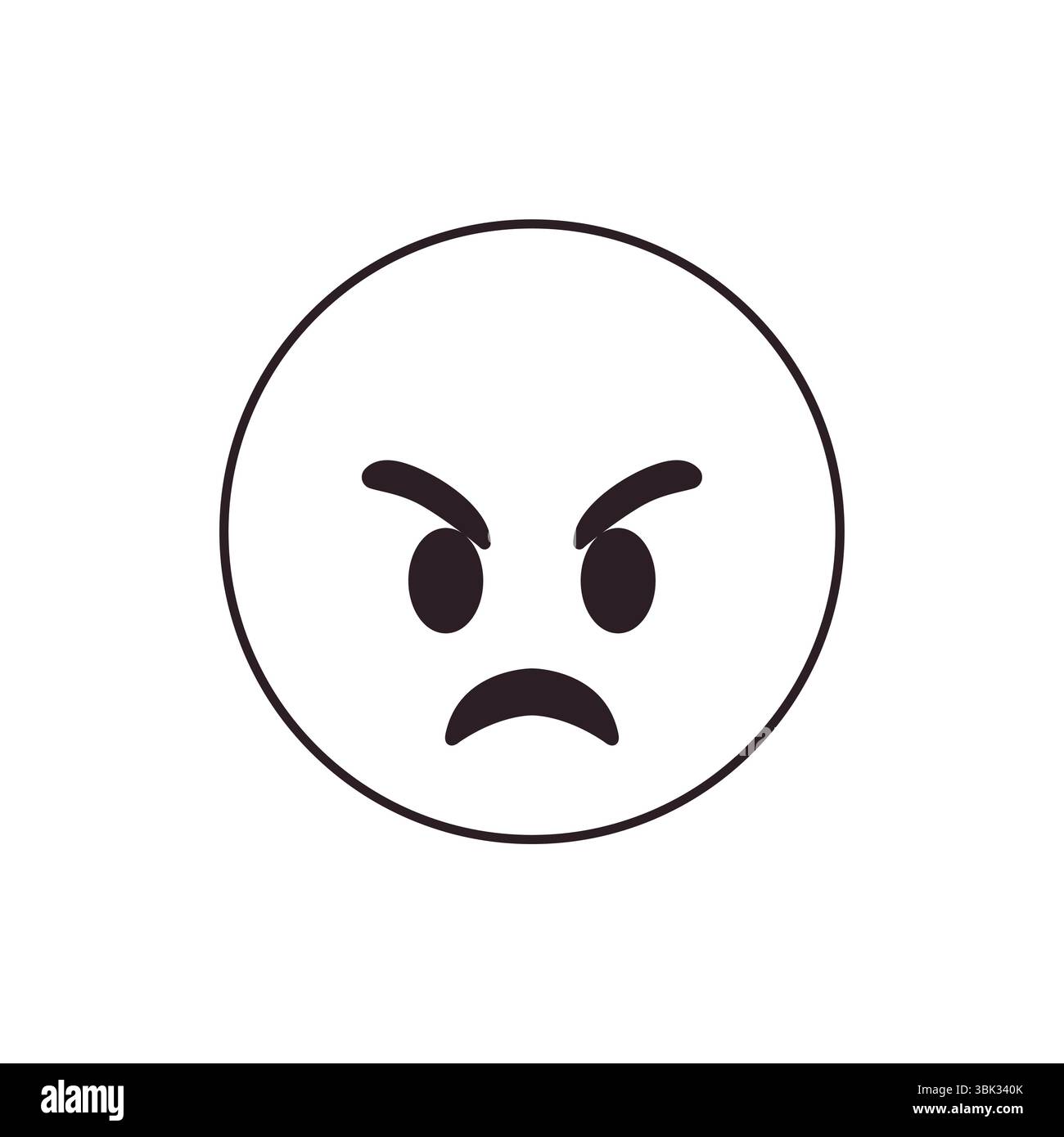 angry face emoji symbol sign icon vector illustration Stock Vector ...