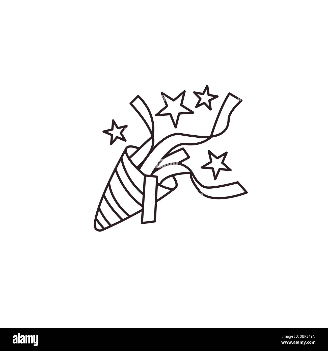 party popper confetti celebration emoji symbol sign icon vector ...