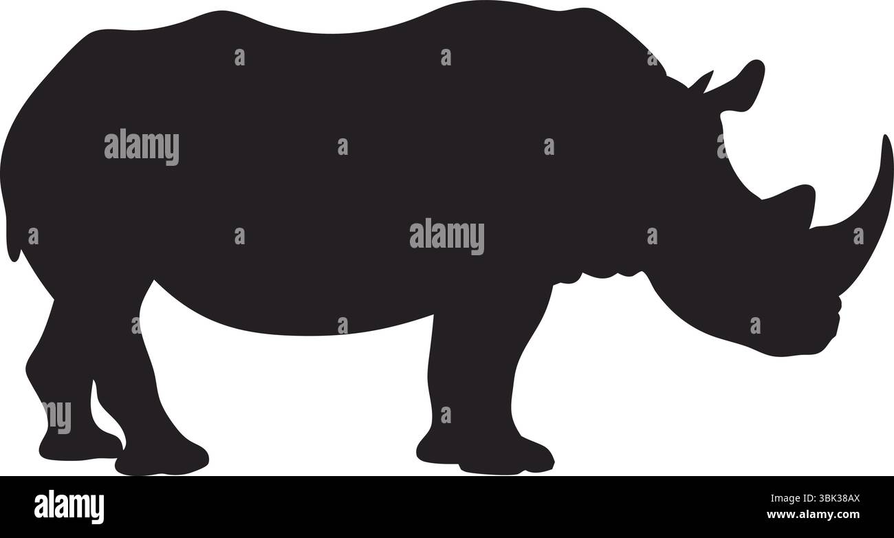 Rhino outline Stock Vector Images - Alamy, image size:1300x782