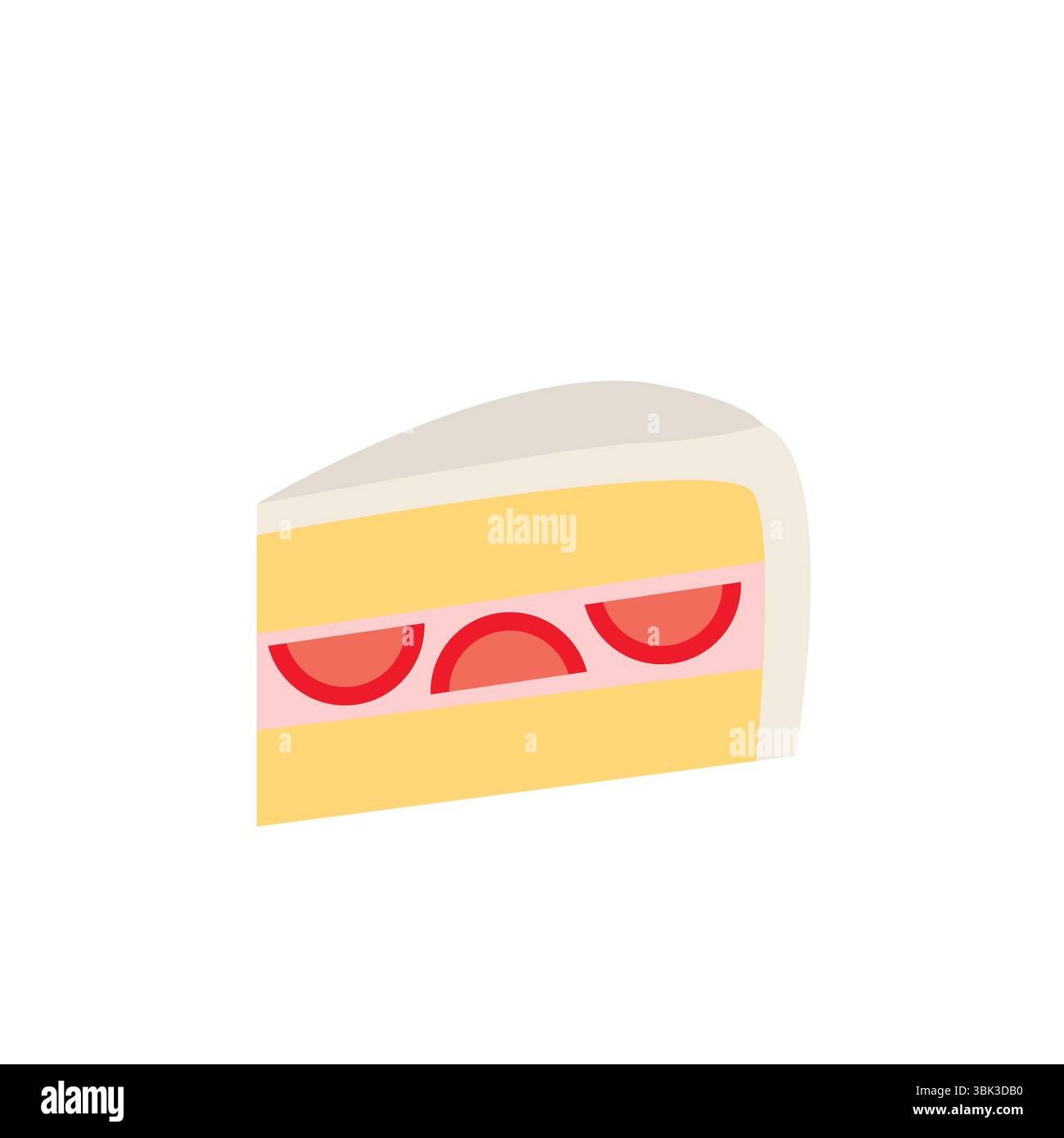 strawberry shortcake slice of cake emoji symbol sign icon vector ...