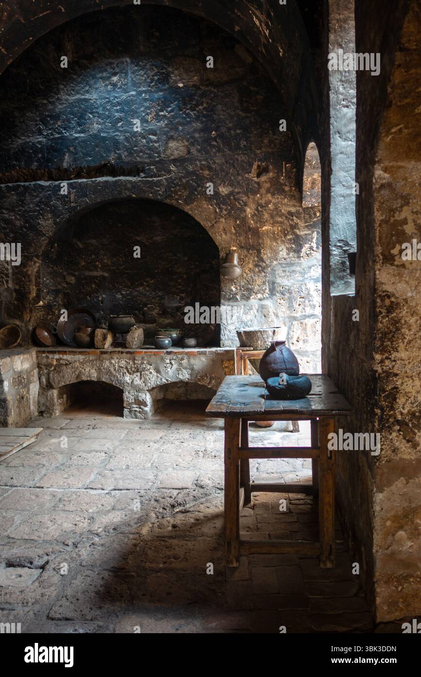 The old kitchens of Santa Catalina Monastery in Arequipa feature stone ...