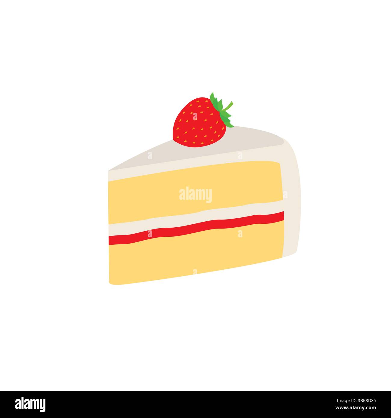 strawberry shortcake slice of cake emoji symbol sign icon vector ...