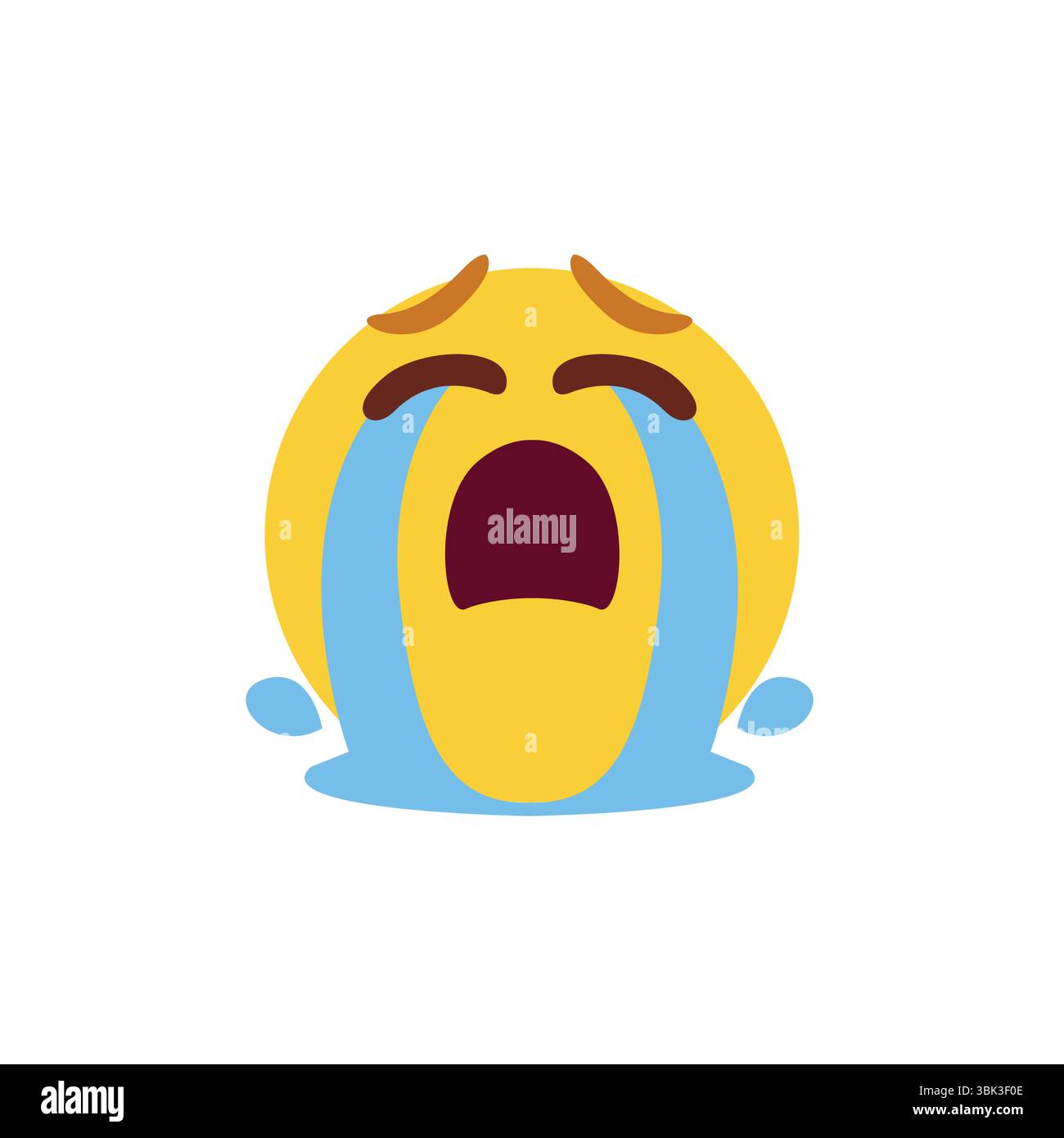 crying face cry emoji symbol sign icon vector illustration sad Stock ...