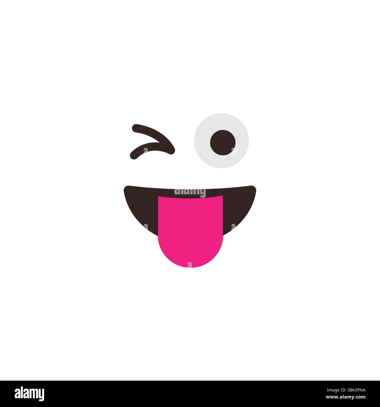 tongue out funny face emoji symbol sign icon vector illustration goofy silly Stock Vector