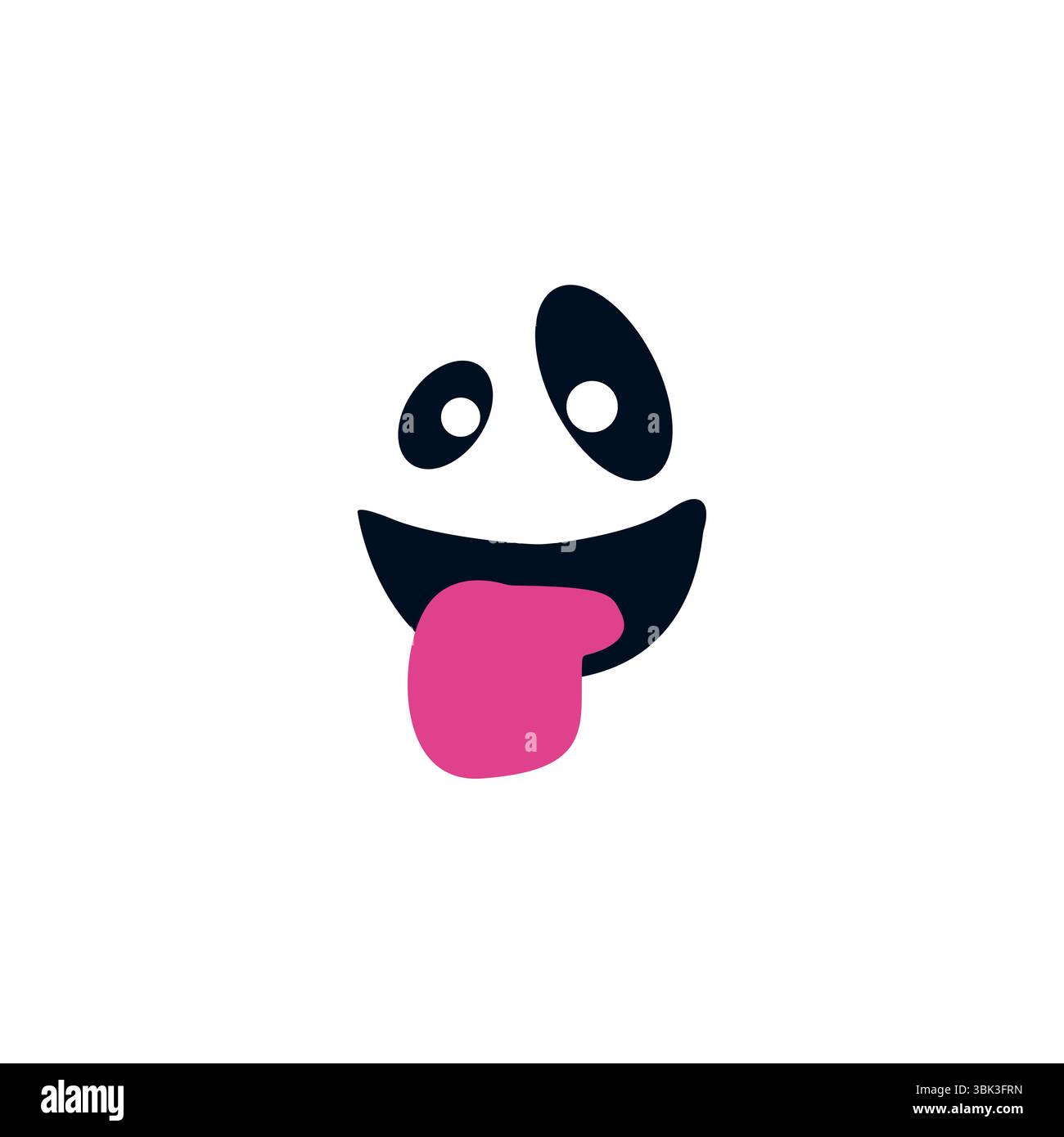 tongue out funny face emoji symbol sign icon vector illustration goofy silly Stock Vector