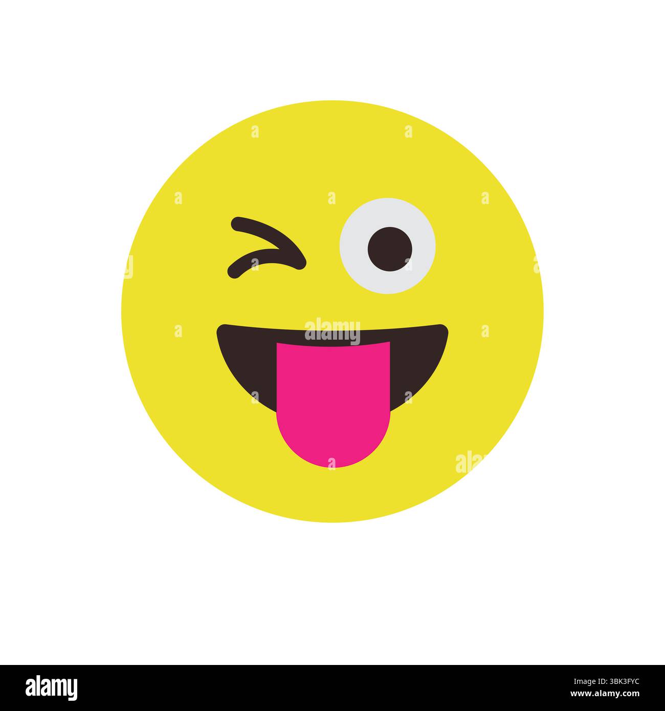 tongue out funny face emoji symbol sign icon vector illustration goofy silly Stock Vector
