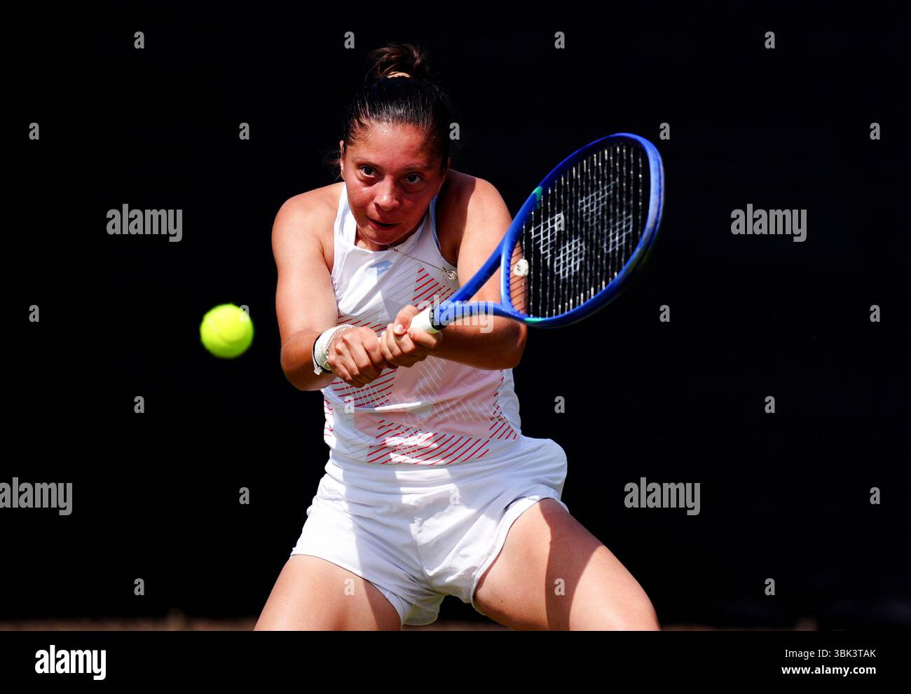 Antonia Ruzic in action against Dayana Yastremska on day three of the ...