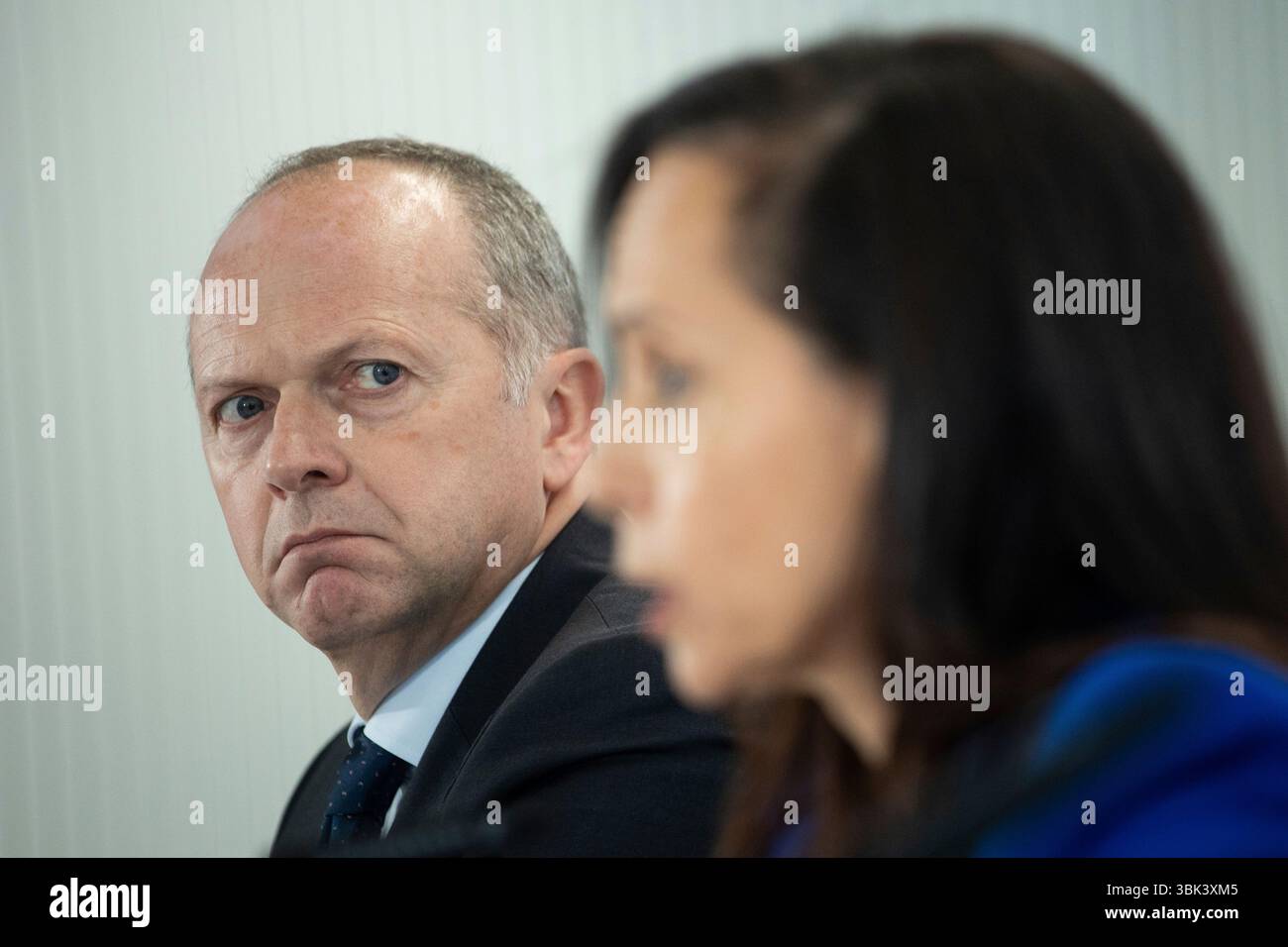 Redeia's CEO, Roberto García Merino, gives a press conference at Red ...