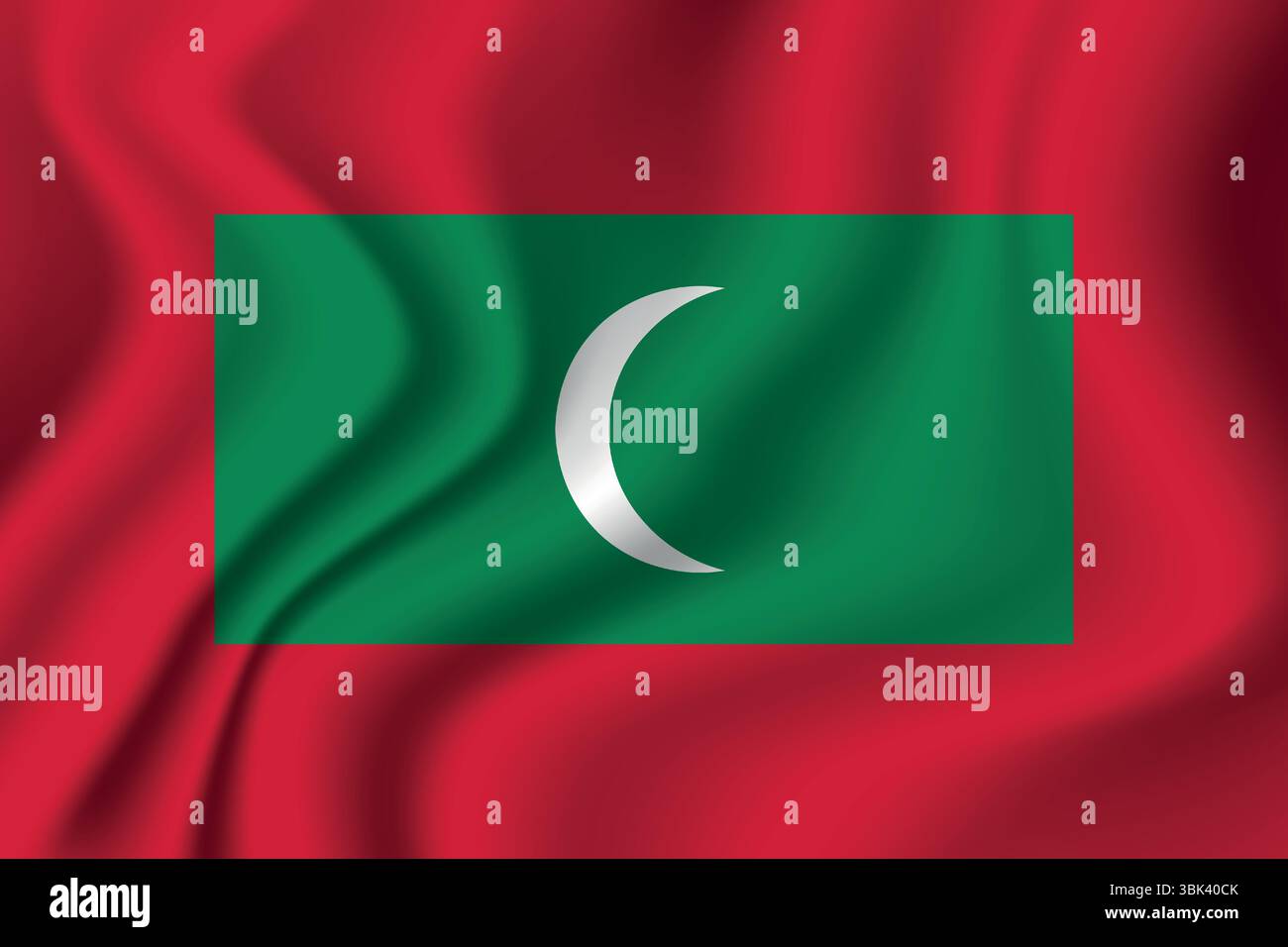 Republic of Maldives. Maldivian national symbol in official colors ...