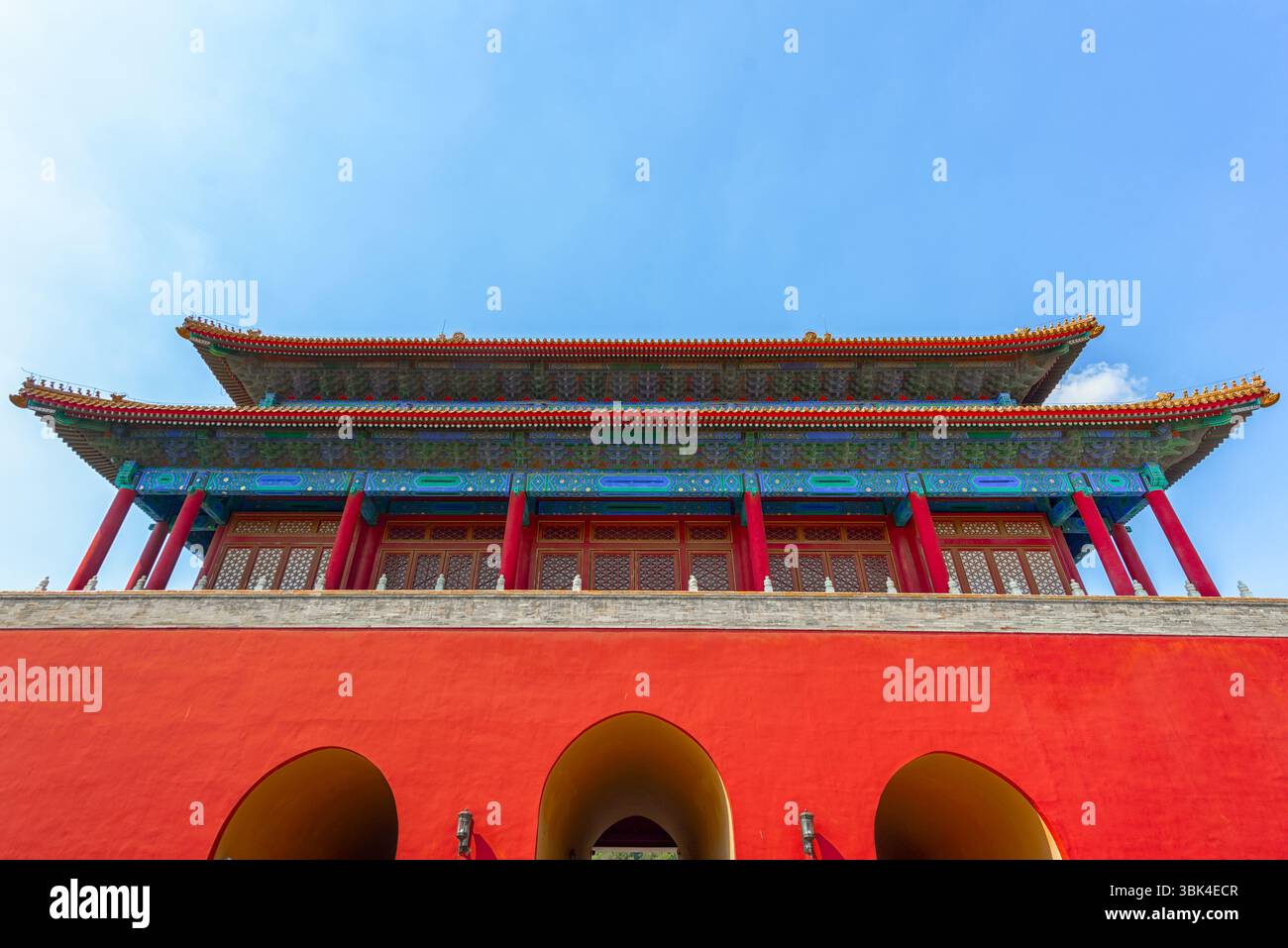 Old traditional Chinese building under blue sky Stock Photo - Alamy