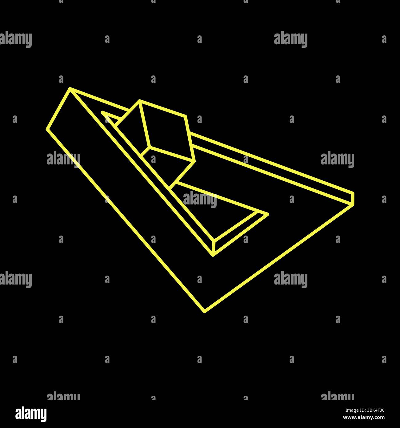 Escher style. Impossible shapes. Sacred geometry figures. Optical ...