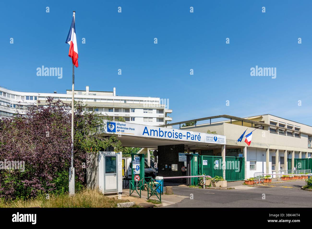Exterior view of the Ambroise Paré Hospital, a university hospital of ...