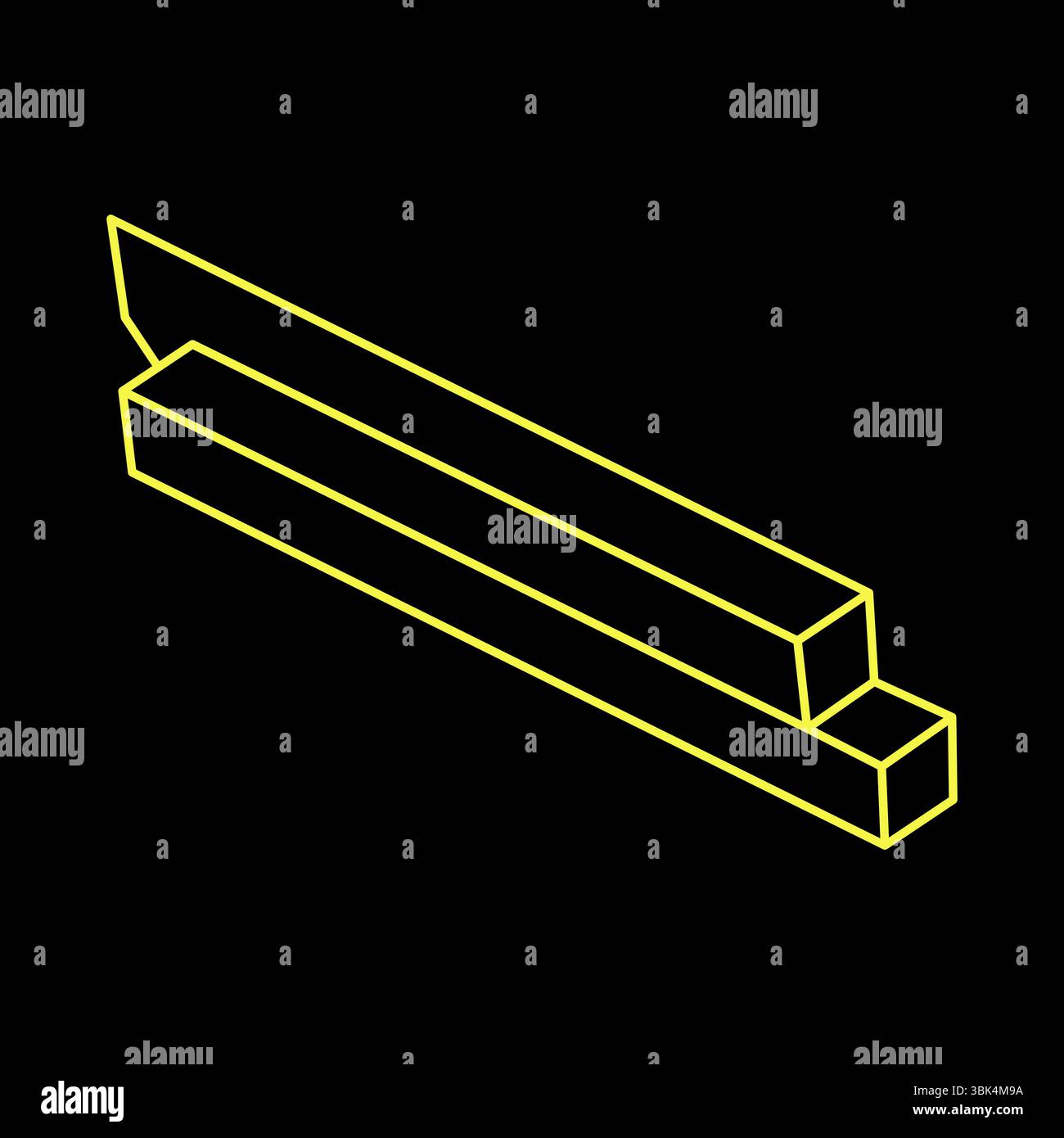 Impossible shapes. Web design elements. Optical illusion objects. Line design.  Stock Vector