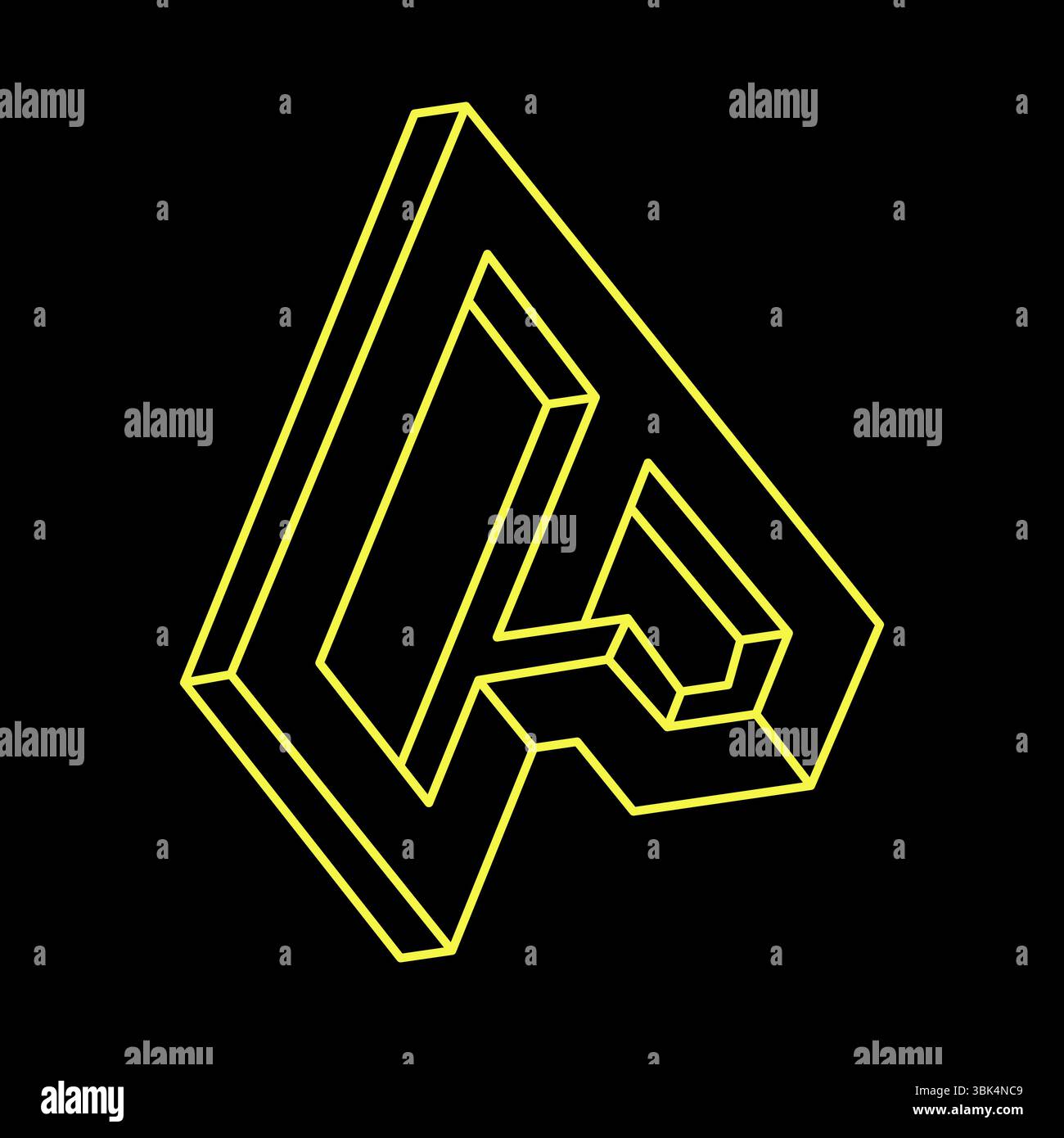 Impossible optical illusion shapes. Optical art objects. Impossible ...