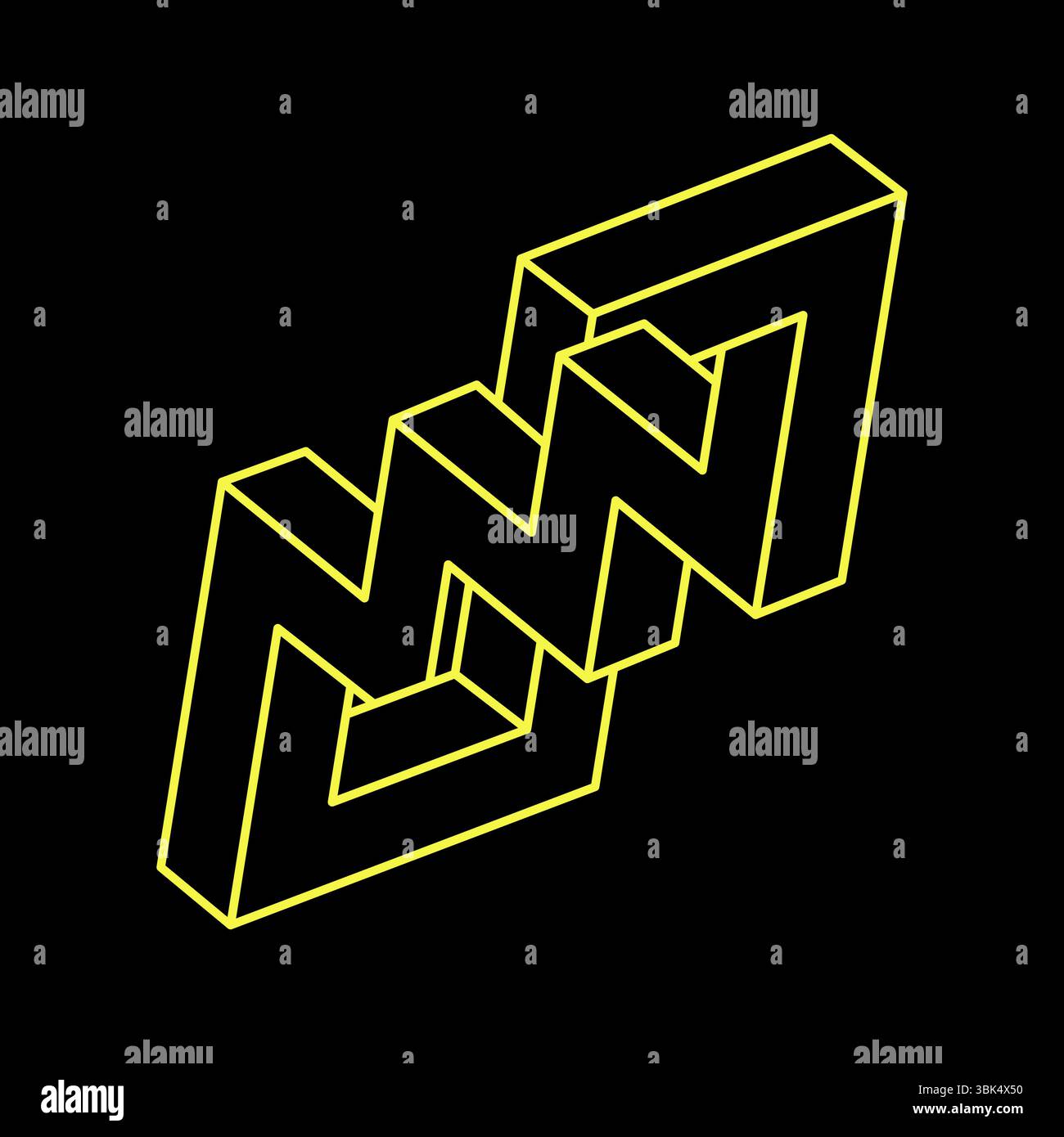 Impossible optical illusion shapes. Optical art object. Impossible ...