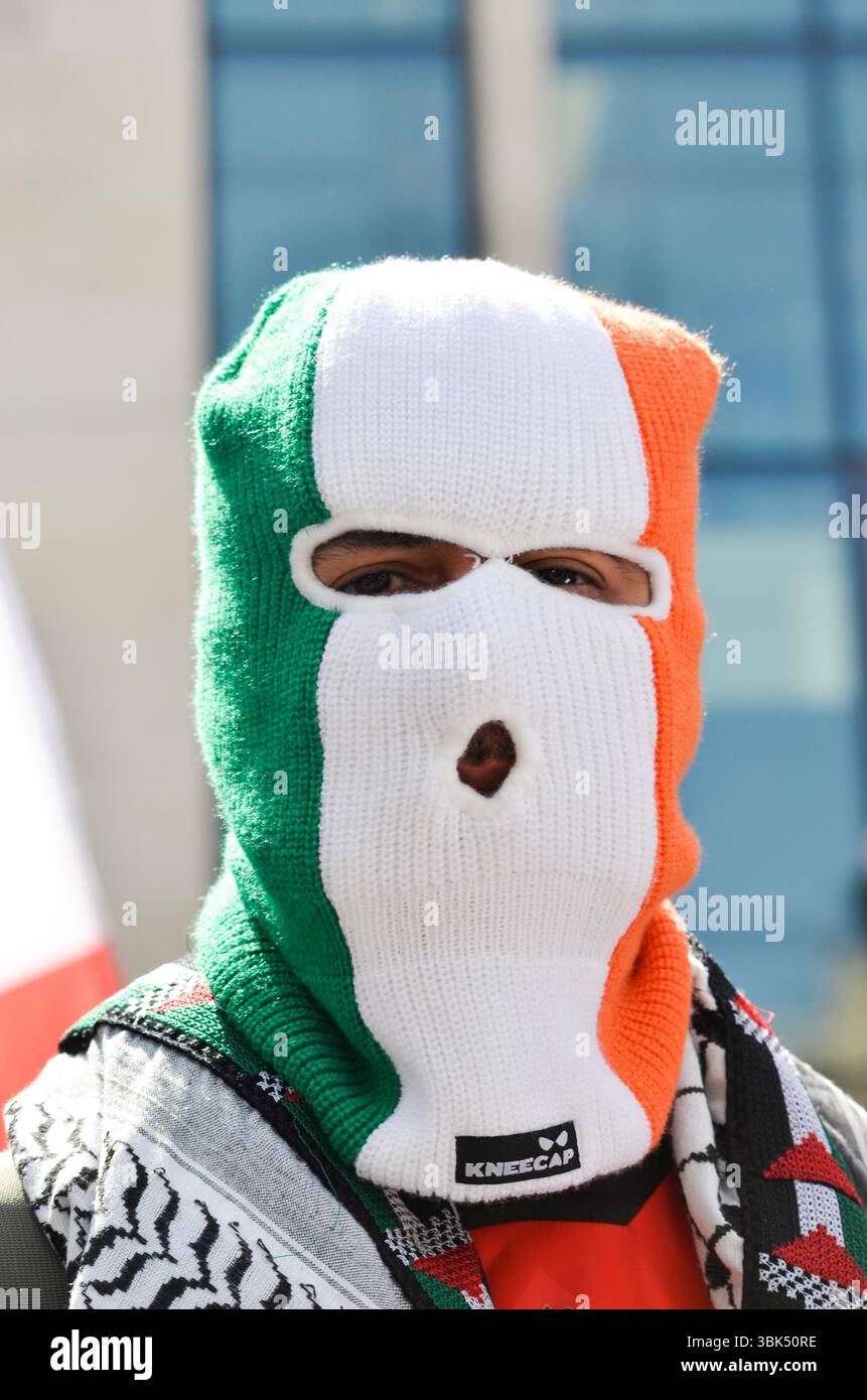 Belfast rapper Mo Chara from the group 'Kneecap' appeared in court in ...