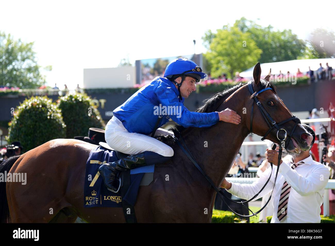 William Buick on board Ombudsman after winning the Prince Of Wales's