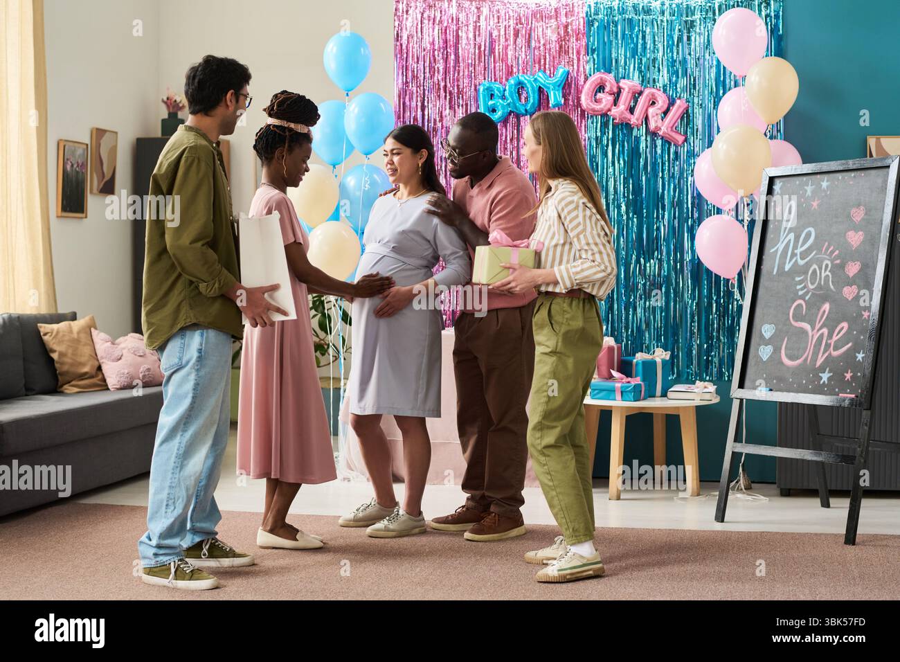 Group of young adult and middle aged multiethnic men and women standing ...