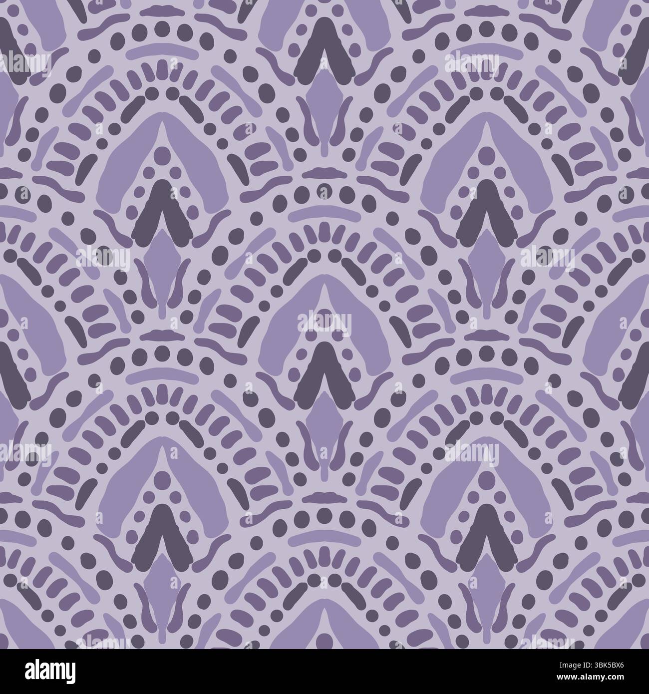line floral scribble seamless pattern background Stock Vector