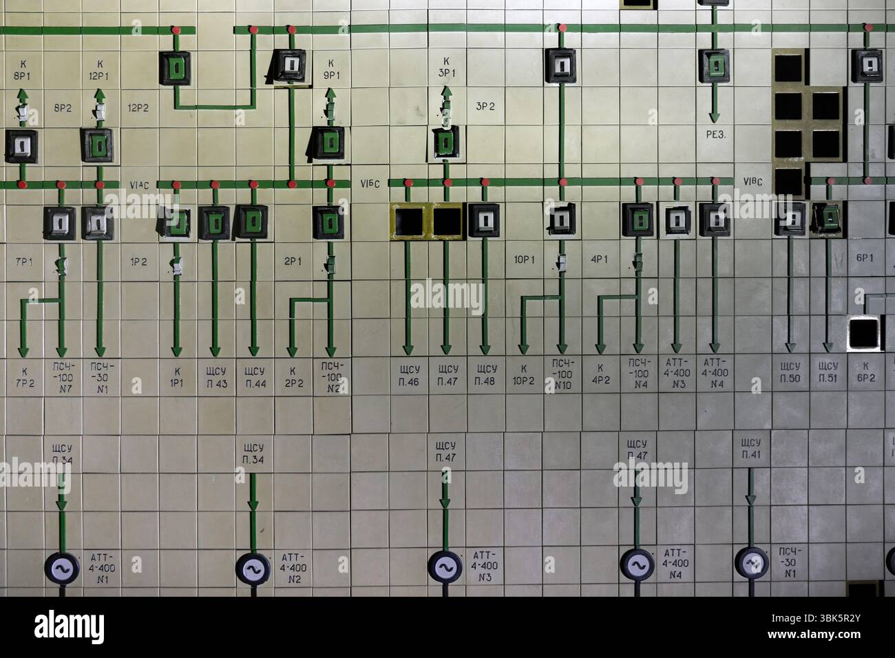 Soviet Control Panel Texture Old Control panel with russian symbols closeup Stock Photo - Alamy