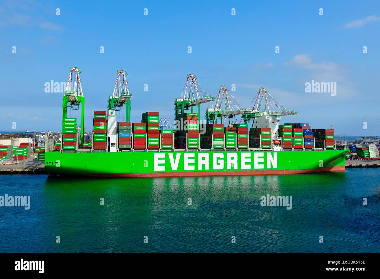 Container Ships at Port of Los Angeles and World Cruise Center San ...