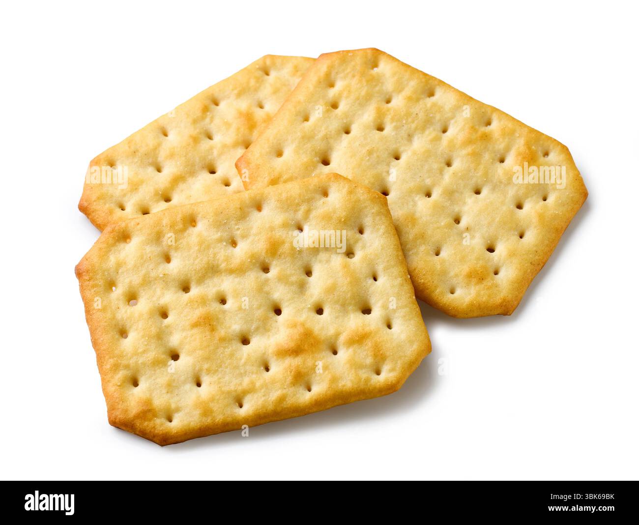 crackers isolated on white background Stock Photo