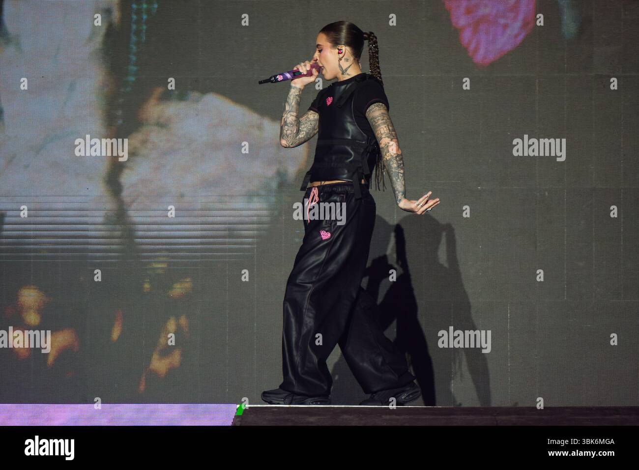 Puerto Rican singer and songwriter Young Miko during her concert at the ...