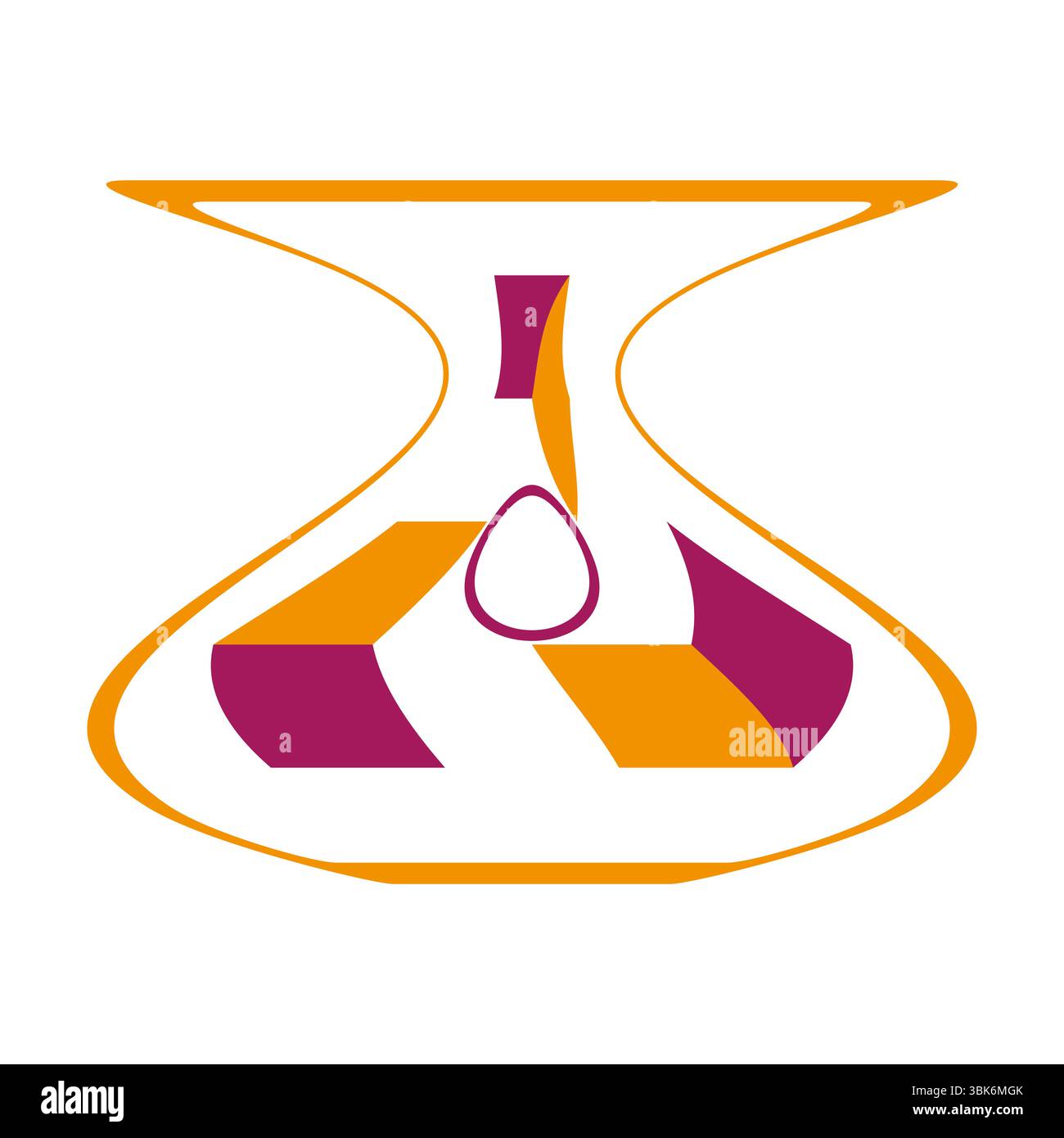 Hourglass time icon. Drop motion symbol. Orange purple elements ...