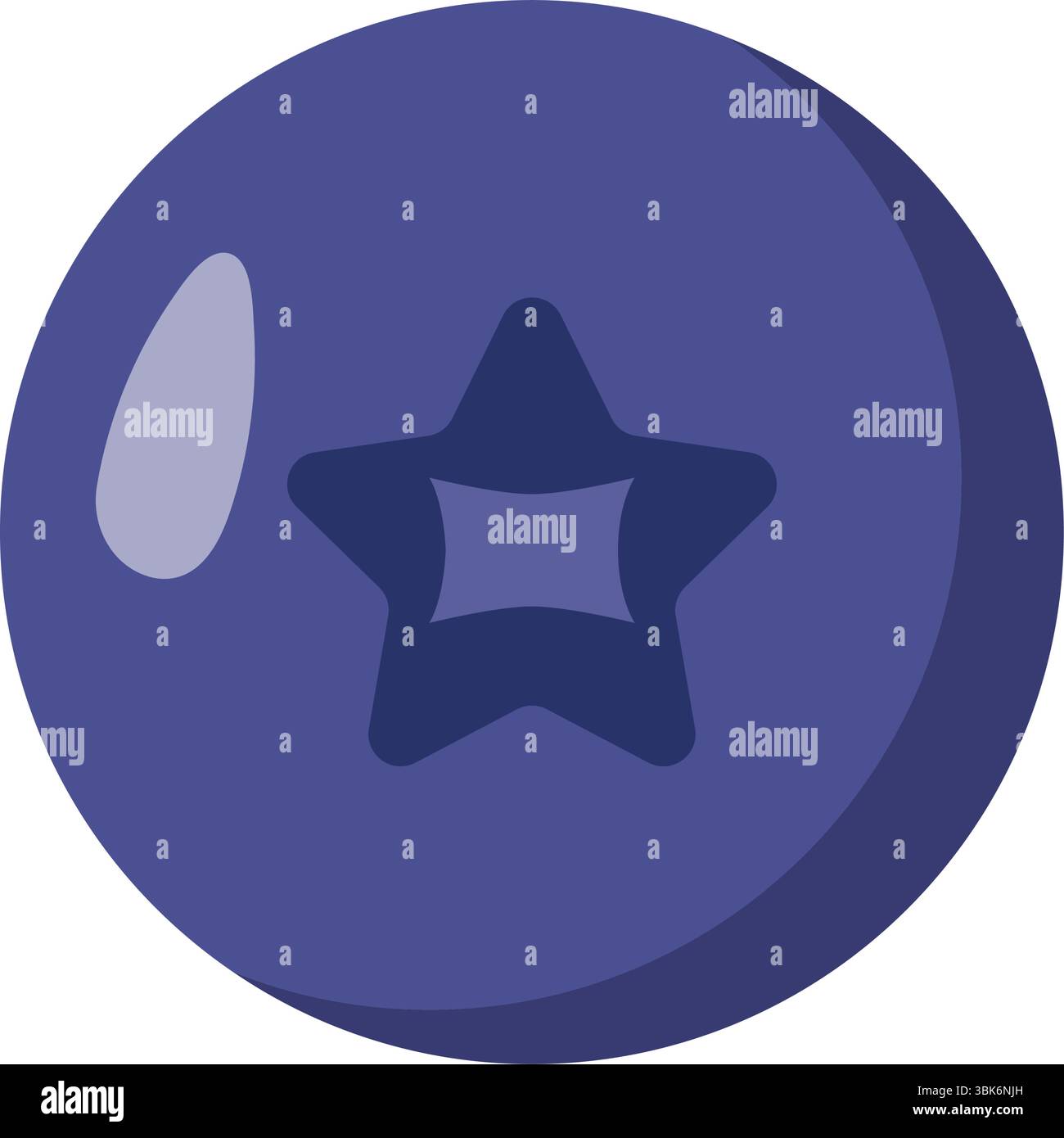 Blueberry fruit icon. Vector Stock Vector