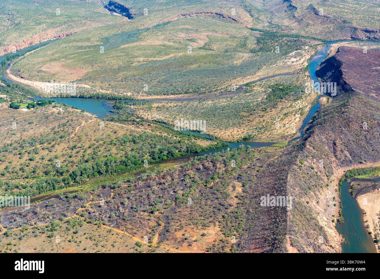 Aerial landform views in El Questro district. in Kimberleys Western ...