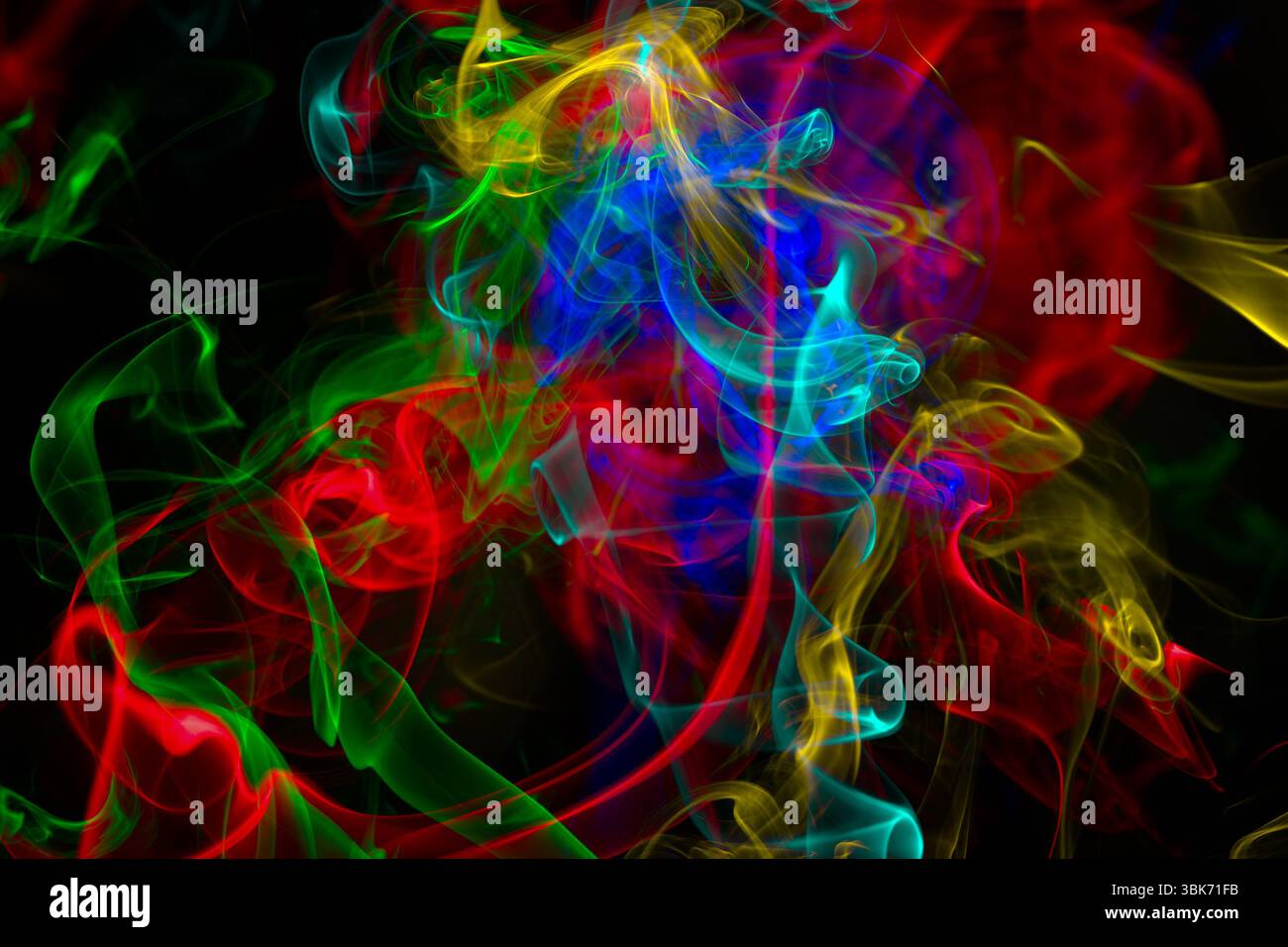 Colorized smoke Stock Photo