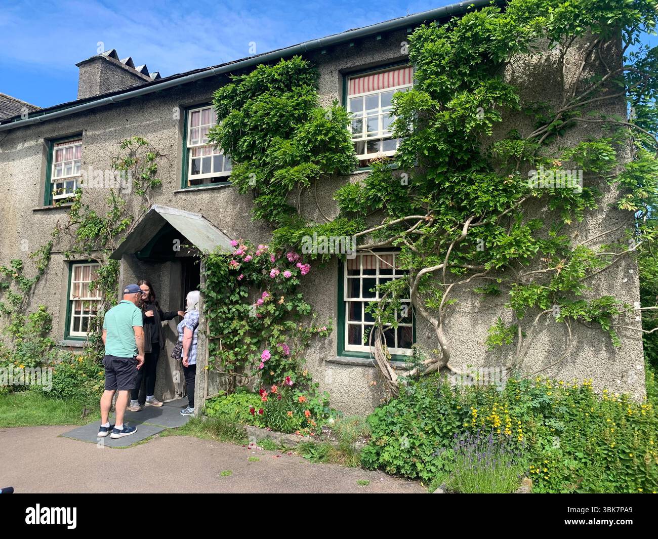Beatrix Potter house home lived writer author book books wrote lived live outside inside house home Lake district England UK British famous person - Smartphone Captured Stock Image