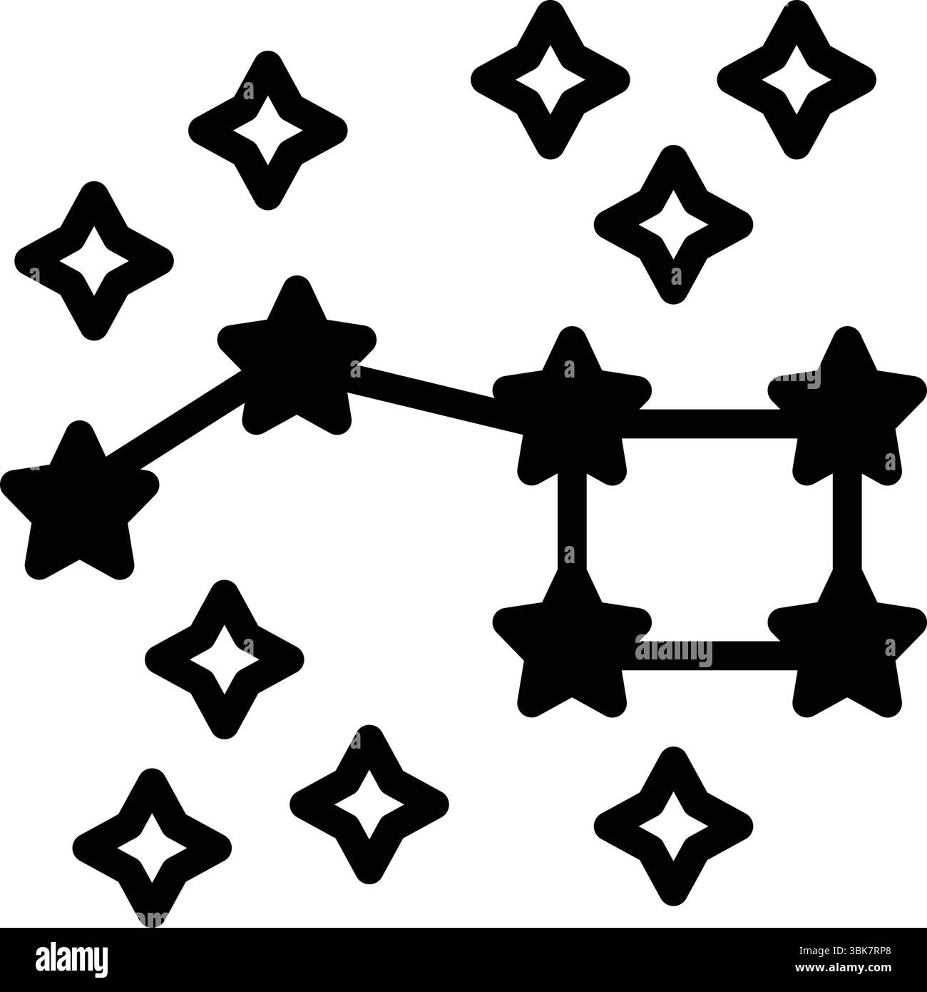 Big dipper asterism ursa Black and White Stock Photos & Images - Alamy