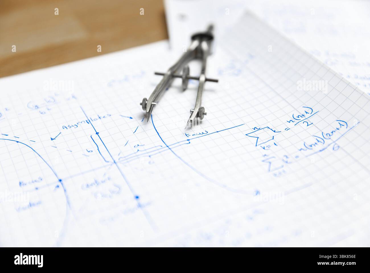 Math handwriting in notebook close up Stock Photo - Alamy