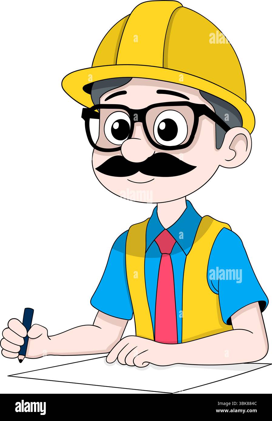 Male supervisor writing on Stock Vector Images - Alamy