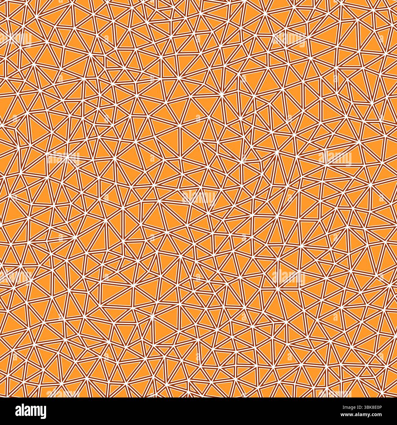 Geometric pattern. Tiny triangles size. Solid shapes in frames. One tone colored style. Repeatable pattern. Beautiful vector tiles. Warm Rust Palette. Stock Vector