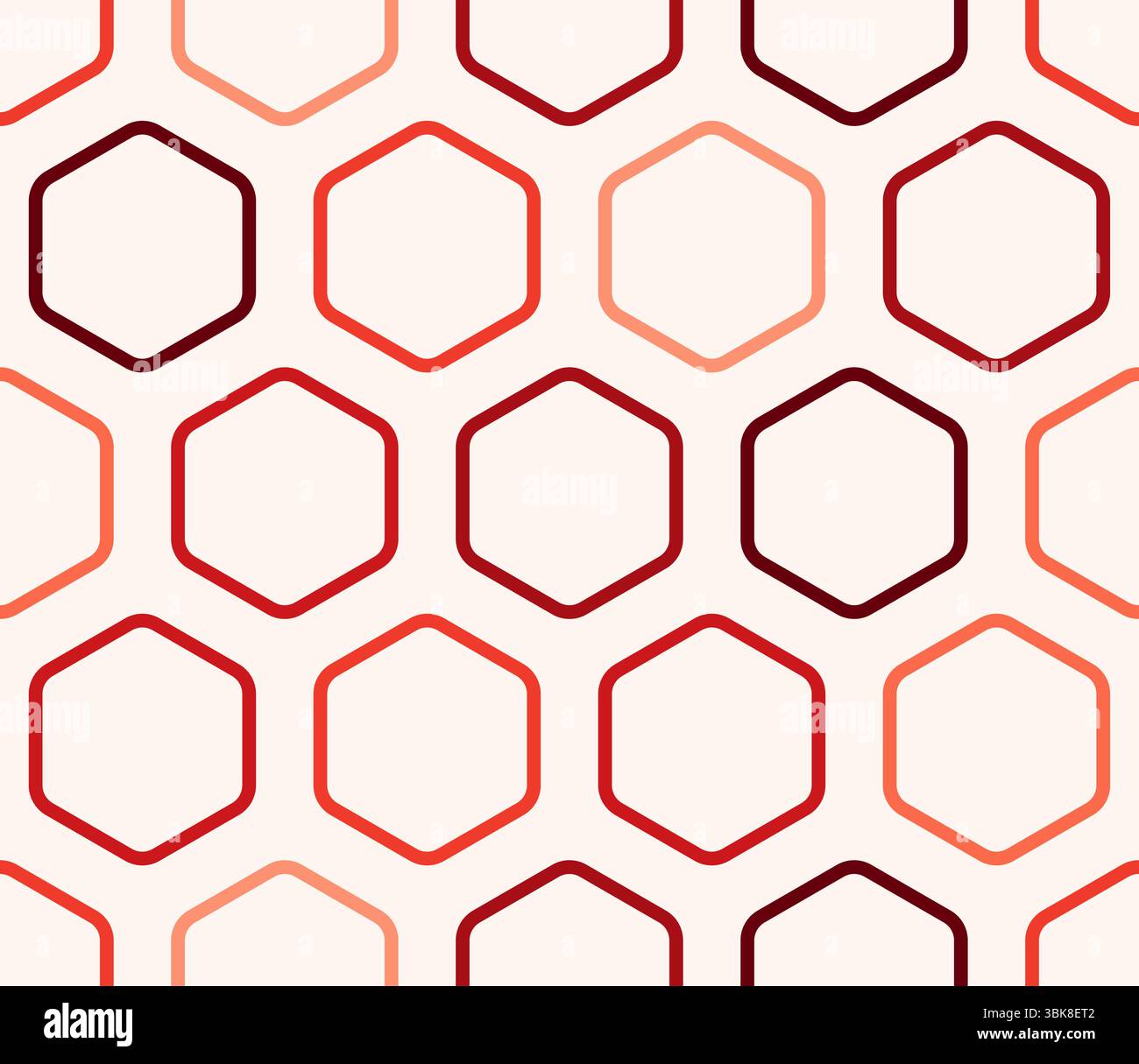 Abstract pattern of geometric shapes. Bold rounded hexagons mosaic ...