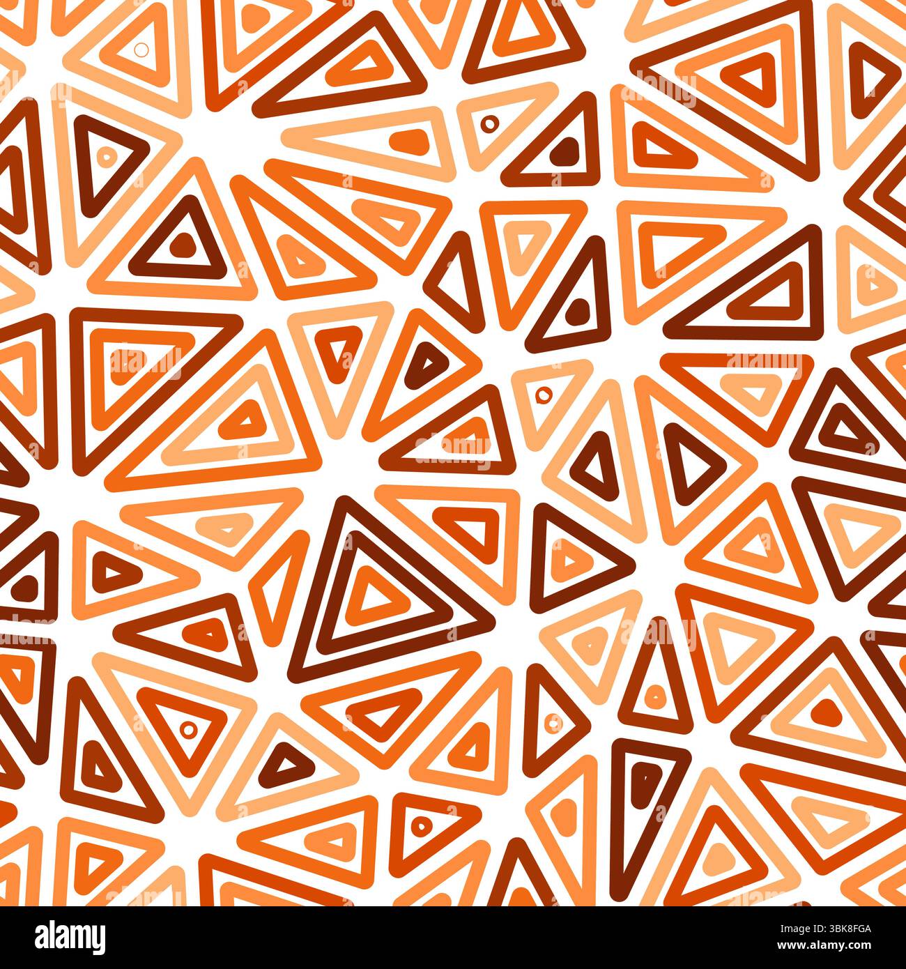 Geometric pattern. Large triangles size. Multiple repeated inner triangles. Monotone colored style. Repeatable pattern. Beautiful vector tiles. Stock Vector