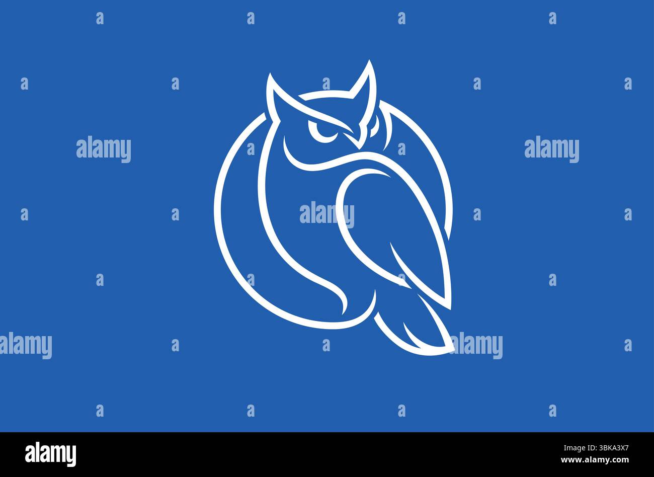 Minimalist Line Art Logo of Owl Stock Vector Image & Art - Alamy