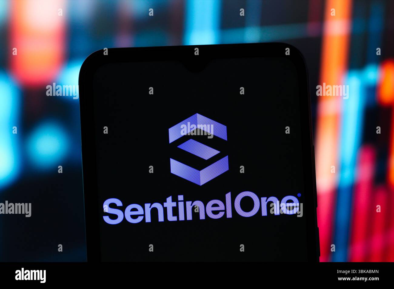 In this photo illustration, the SentinelOne (Sentinel One) logo is seen ...