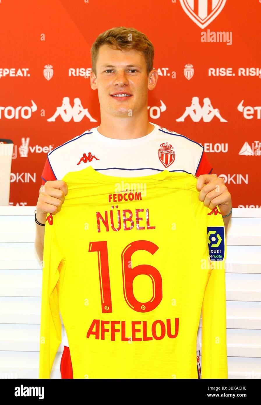 Maillot AS Monaco – Porté Par Alexander Nübel – Occasion
