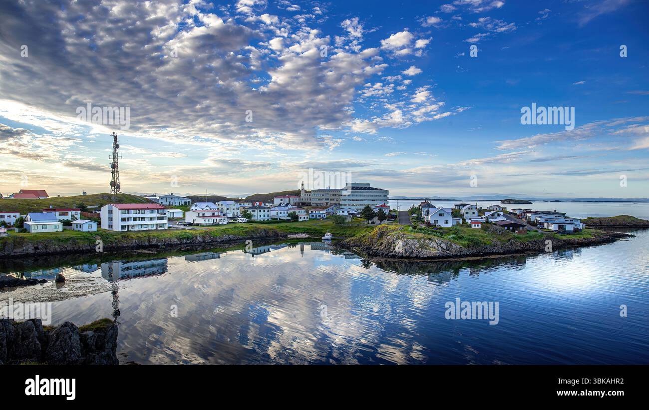 General View of  Maðkavík à Stykkishólmur, Peninsula of Snæfellsnes, Iceland. it looks like an islande but it is just a peninsula Stock Photo